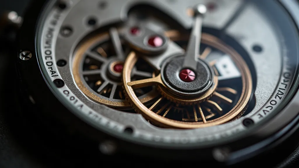 Black polished watch movement component