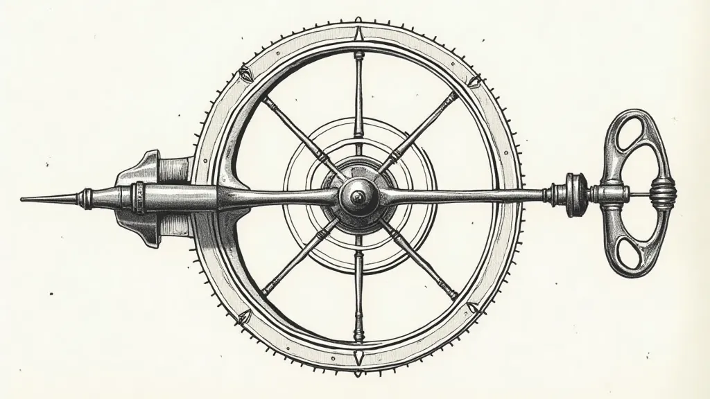A simplified illustration of Nicolas Auguste-Petite’s early detent escapement mechanism.