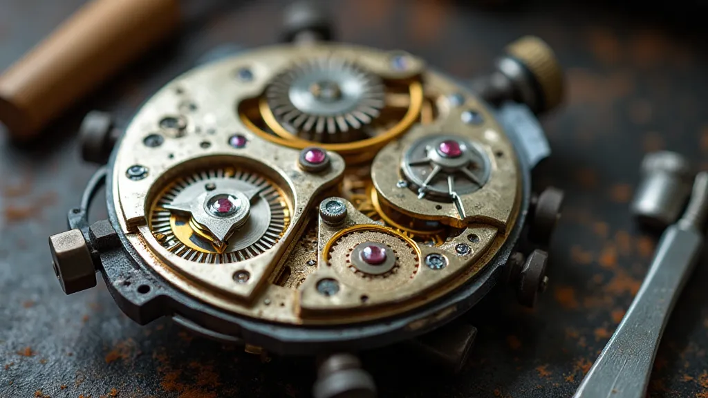Disassembled Landeron 144 movement