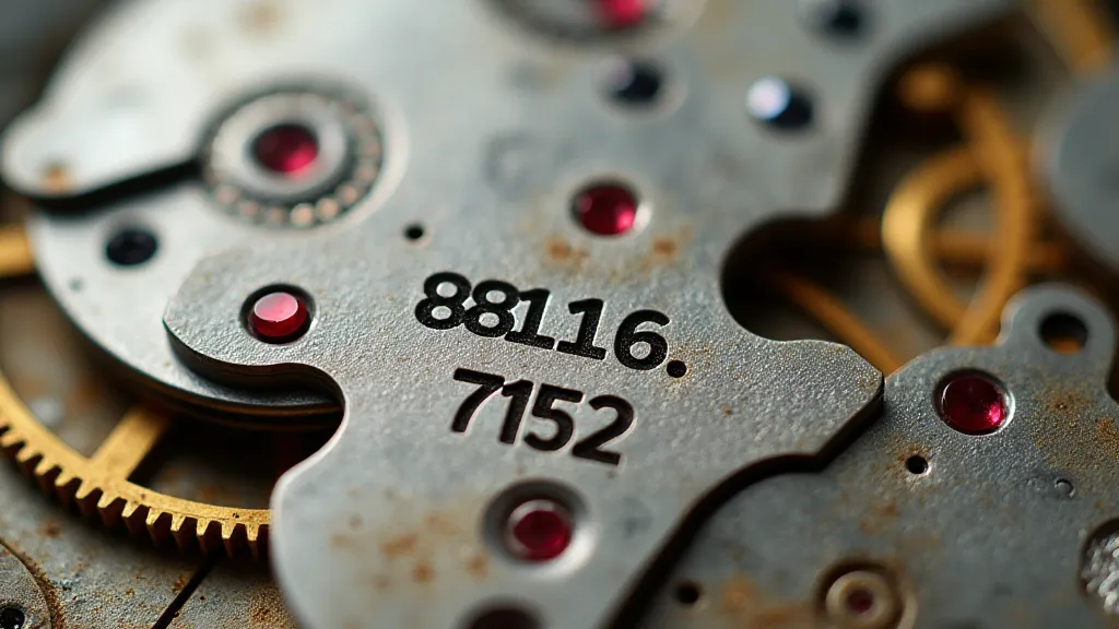Swiss watch movement with visible serial number