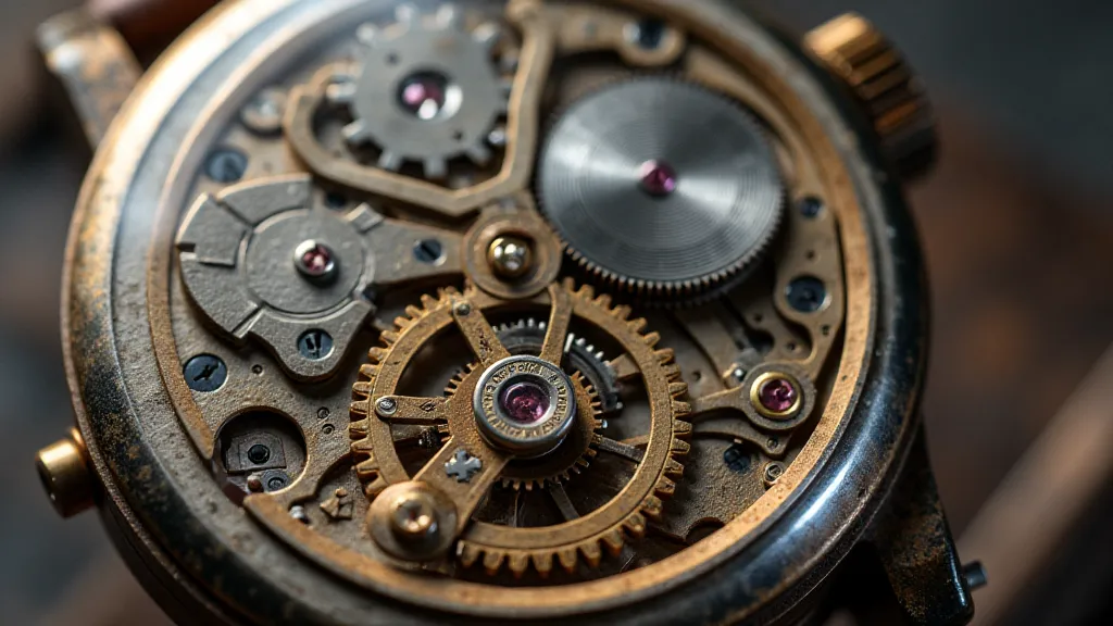 Disassembled Valjoux 735 movement