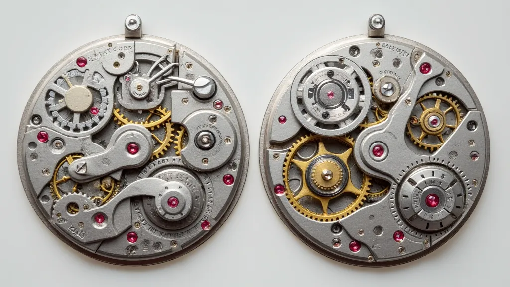 Comparison of Valjoux 735 and 7750 movements